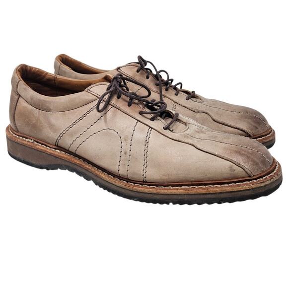Allen Edemonds 10 Lennon Voyager Oxford Taupe Brown Leather Lace Up Loafer main image 6